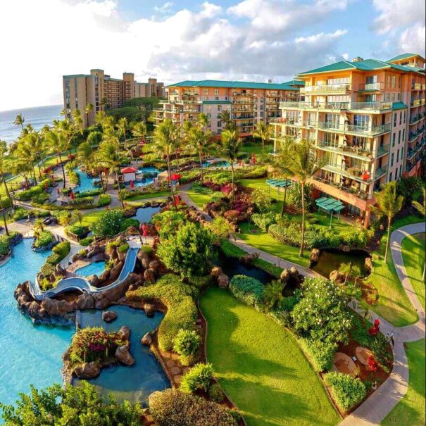 Honua Kai pools aerial view