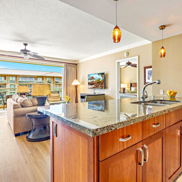 Kitchen, Living room and Lanai